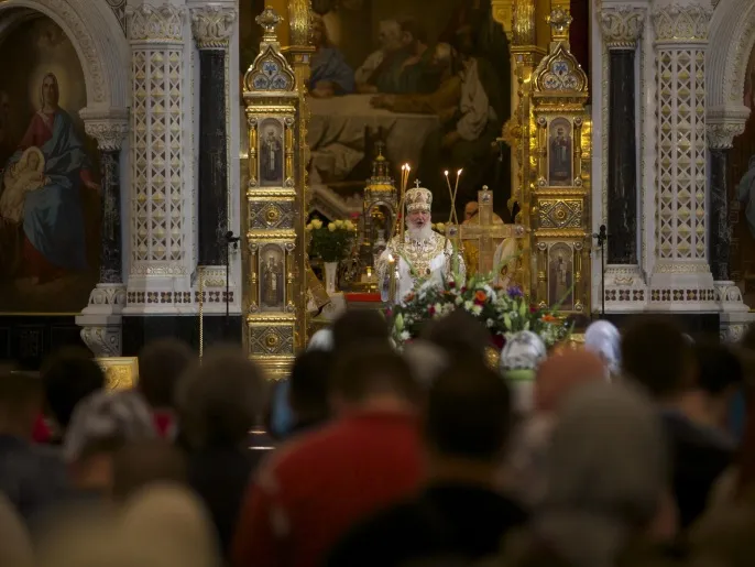 Katedral Kristus Sang Juru Selamat di Moskow, Rusia — Minggu, 24 Mei 2015 (Associated Press)