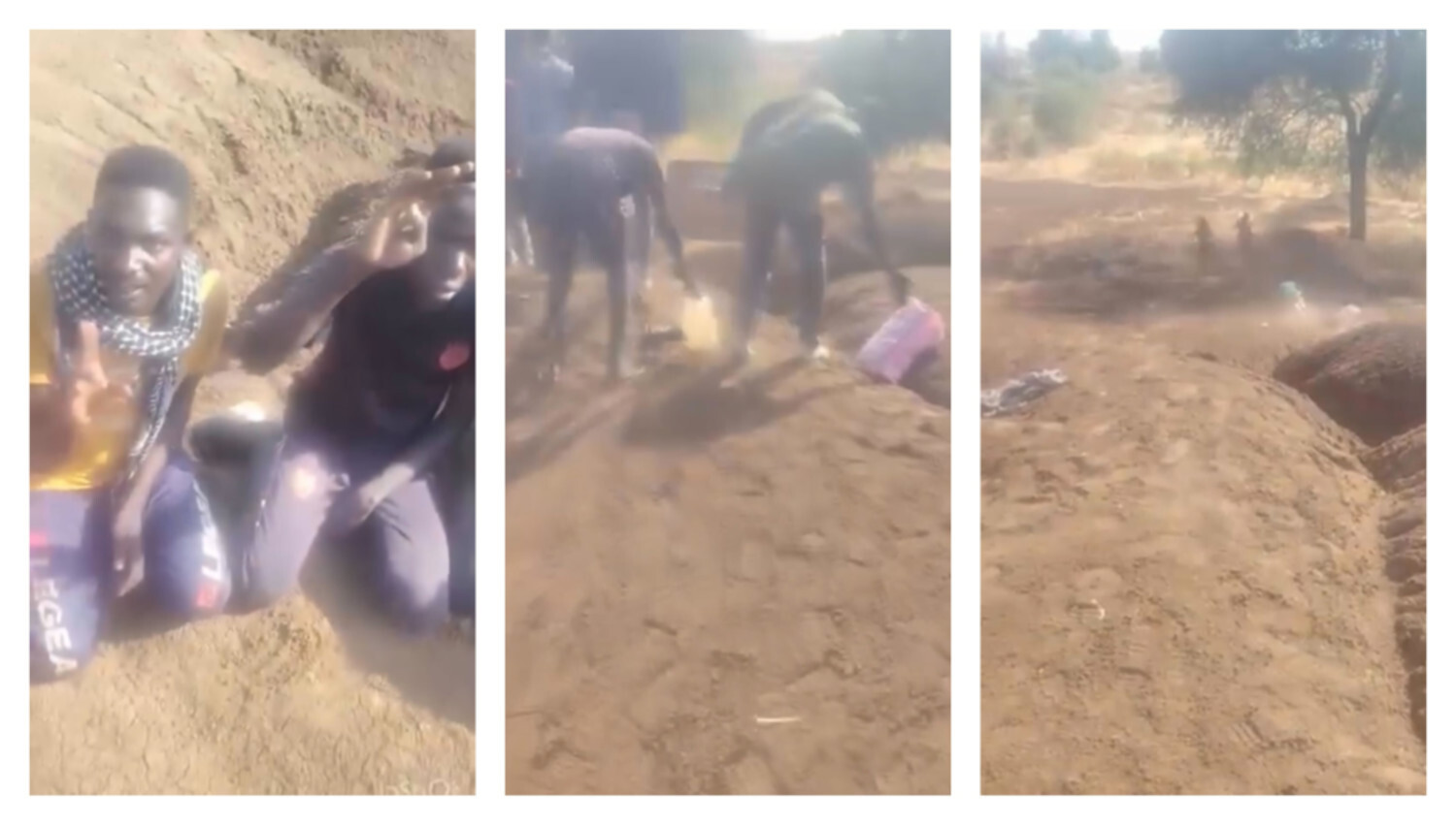 Enam pria yang ditahan oleh pemberontak RSF diizinkan untuk melarikan diri sebelum kemudian ditembaki (media sosial).