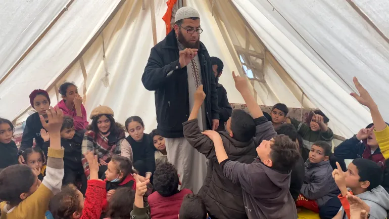 hafalanqurandipengungsiangaza