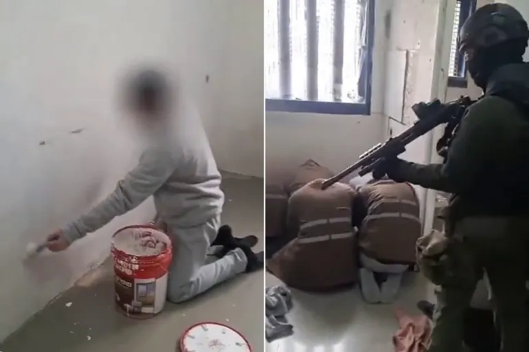 Ben Gvir membagikan sebuah video yang menampilkan penjaga Penjara Negev saat menyerbu sel-sel sandera Palestina