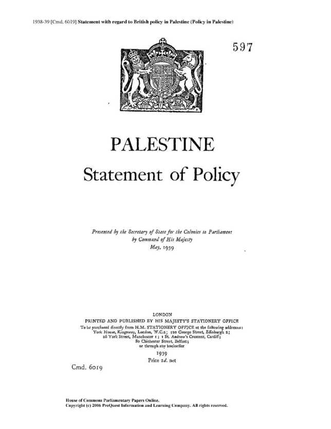 Perang Arab - Israel 1948 : Buku Putih 1929